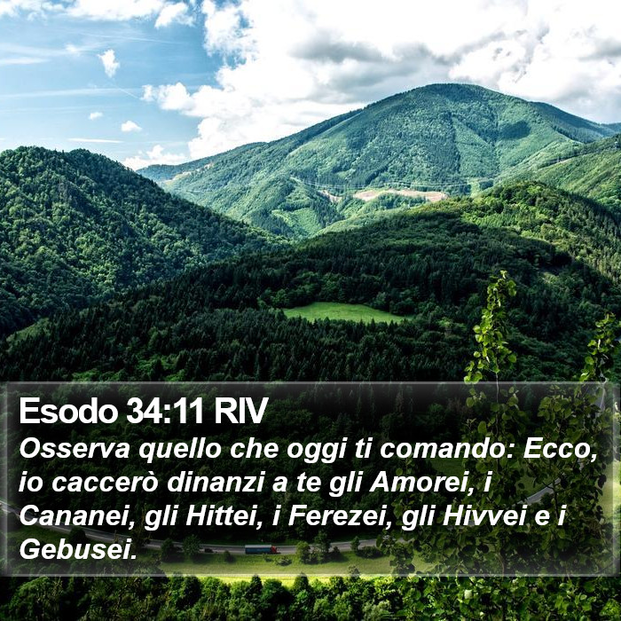 Esodo 34:11 RIV Bible Study