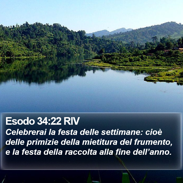 Esodo 34:22 RIV Bible Study