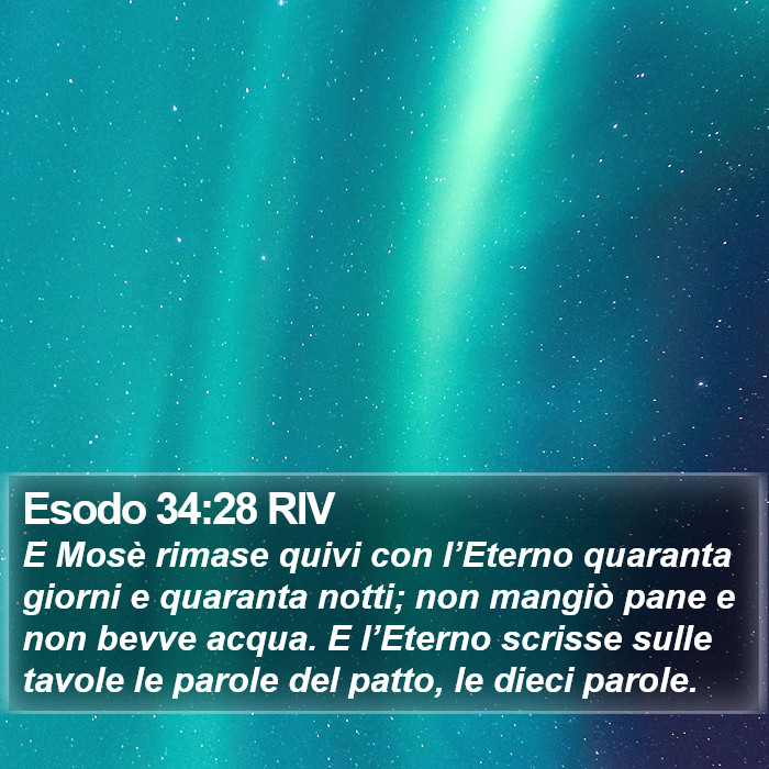 Esodo 34:28 RIV Bible Study