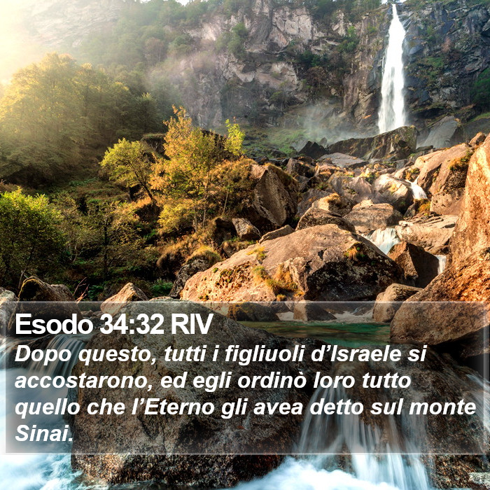 Esodo 34:32 RIV Bible Study