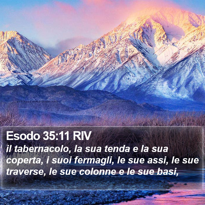Esodo 35:11 RIV Bible Study