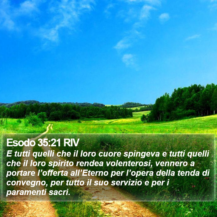 Esodo 35:21 RIV Bible Study