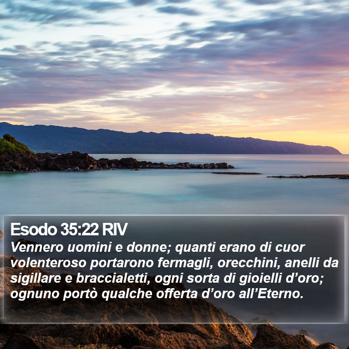 Esodo 35:22 RIV Bible Study