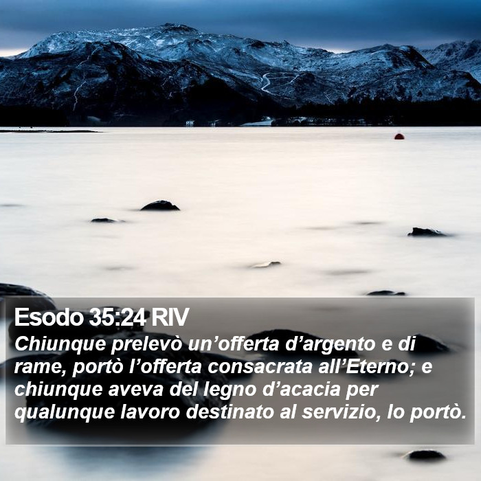 Esodo 35:24 RIV Bible Study