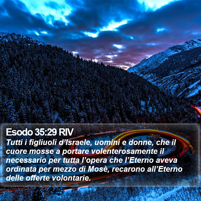 Esodo 35:29 RIV Bible Study