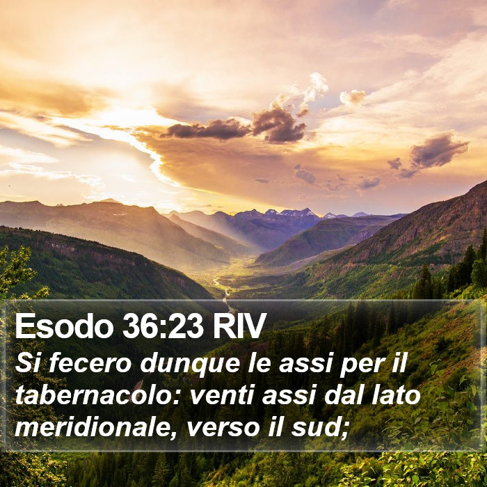 Esodo 36:23 RIV Bible Study