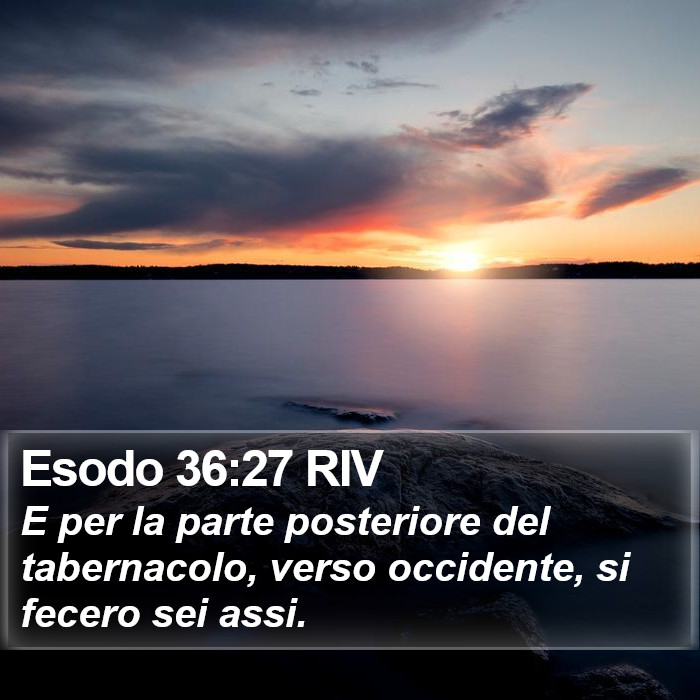 Esodo 36:27 RIV Bible Study