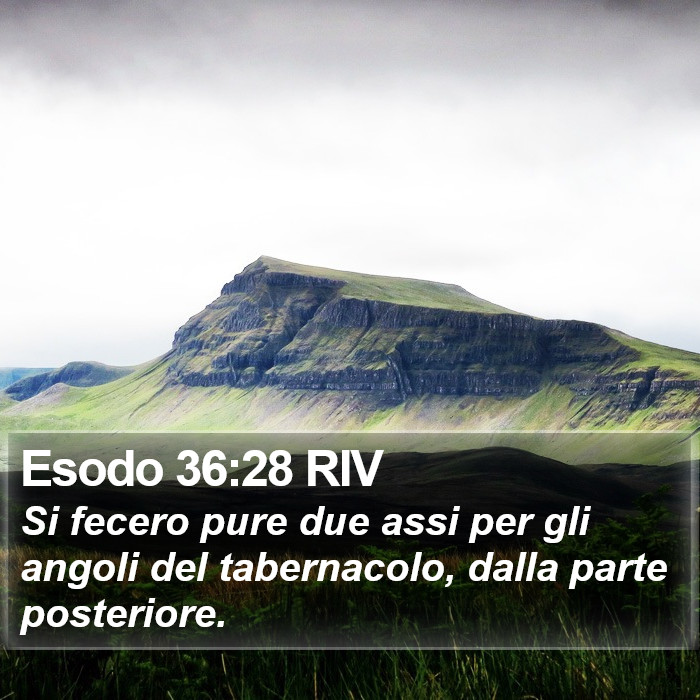Esodo 36:28 RIV Bible Study