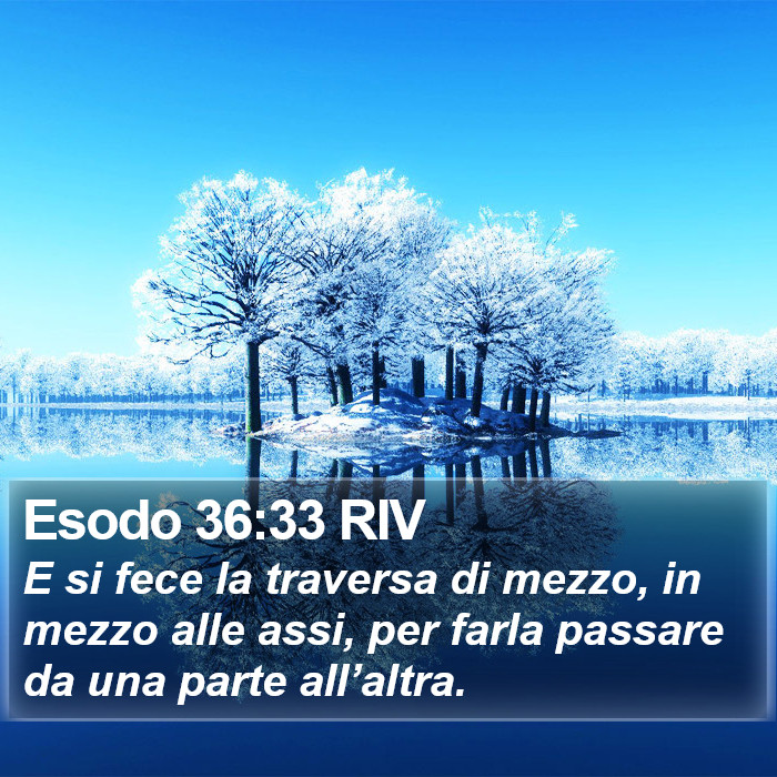Esodo 36:33 RIV Bible Study