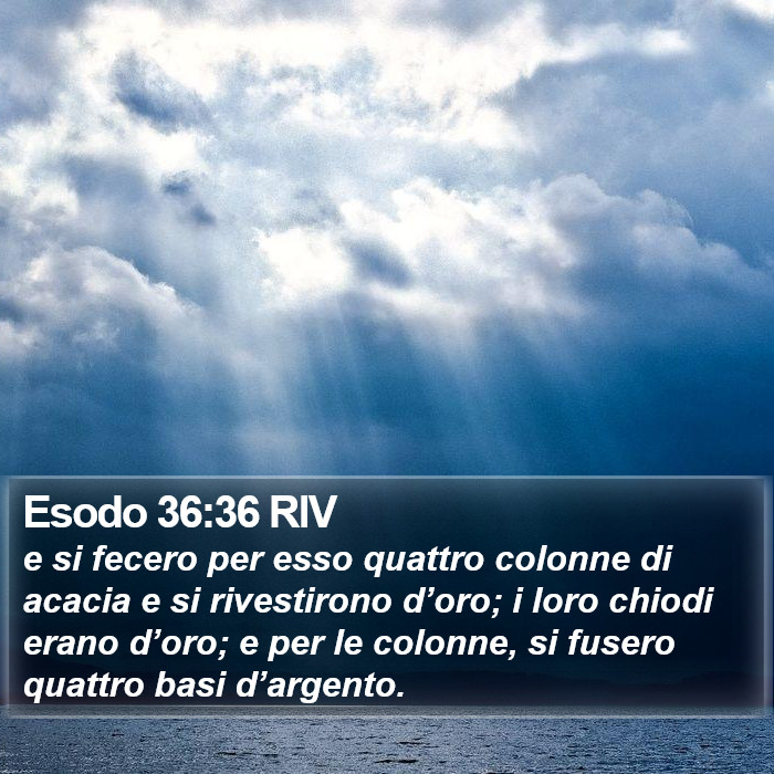 Esodo 36:36 RIV Bible Study