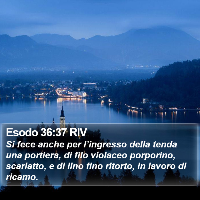 Esodo 36:37 RIV Bible Study