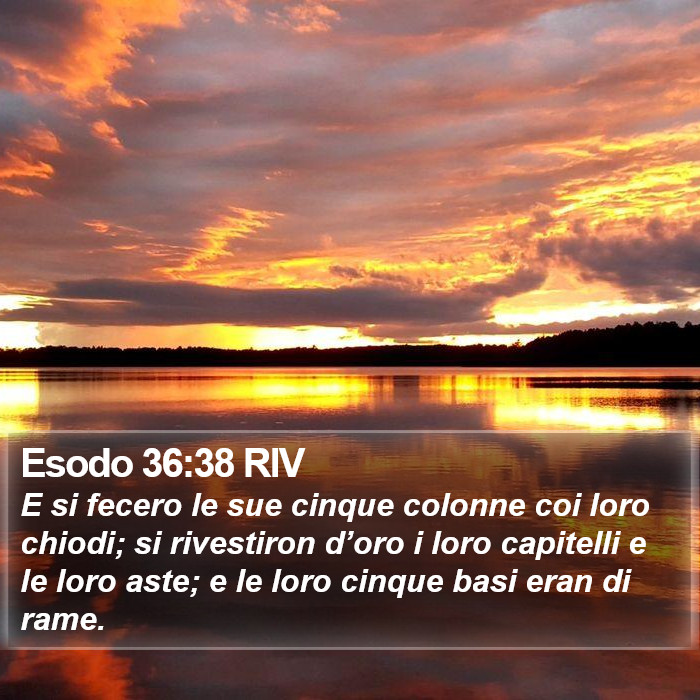 Esodo 36:38 RIV Bible Study