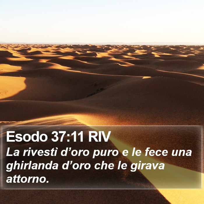 Esodo 37:11 RIV Bible Study