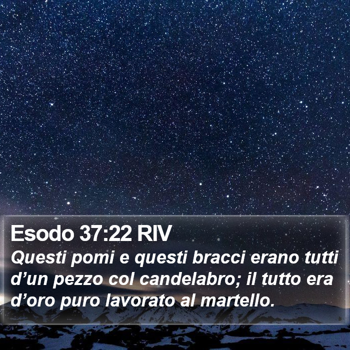 Esodo 37:22 RIV Bible Study