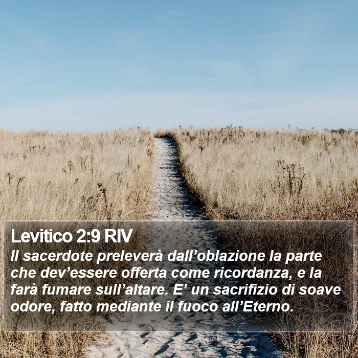 Levitico 2:9 RIV Bible Study