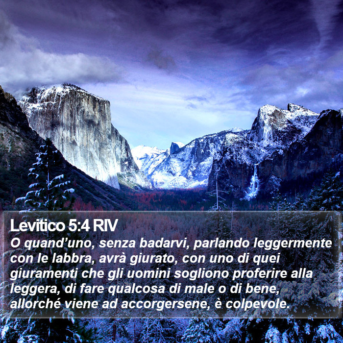 Levitico 5:4 RIV Bible Study