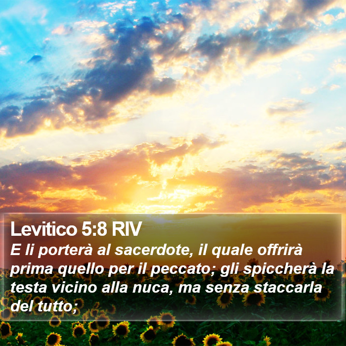 Levitico 5:8 RIV Bible Study