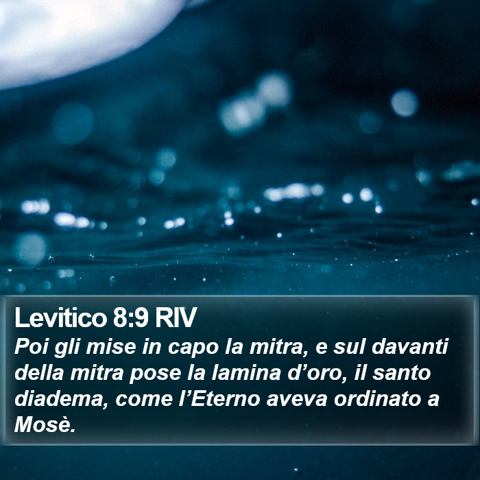 Levitico 8:9 RIV Bible Study