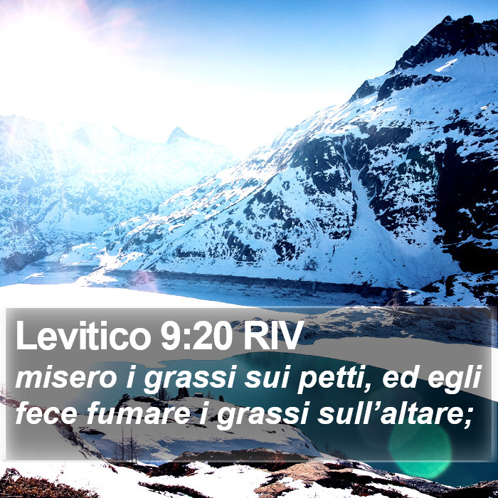 Levitico 9:20 RIV Bible Study