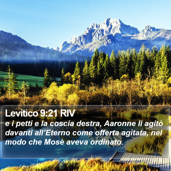 Levitico 9:21 RIV Bible Study