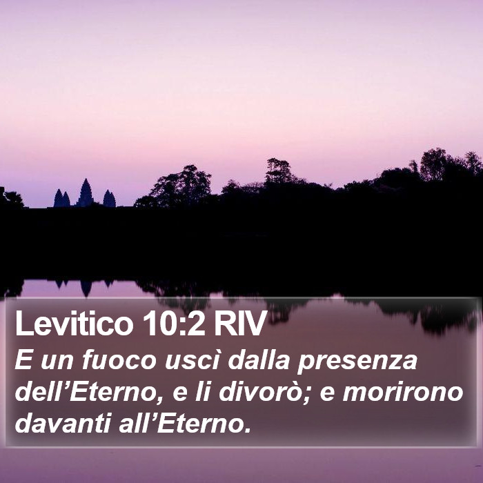 Levitico 10:2 RIV Bible Study