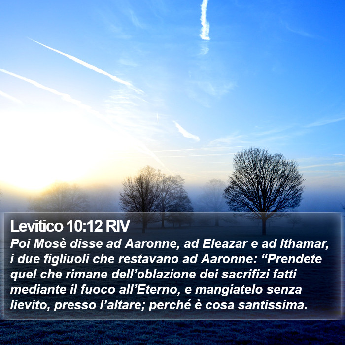 Levitico 10:12 RIV Bible Study
