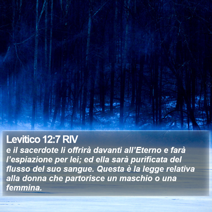 Levitico 12:7 RIV Bible Study