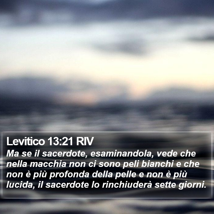 Levitico 13:21 RIV Bible Study