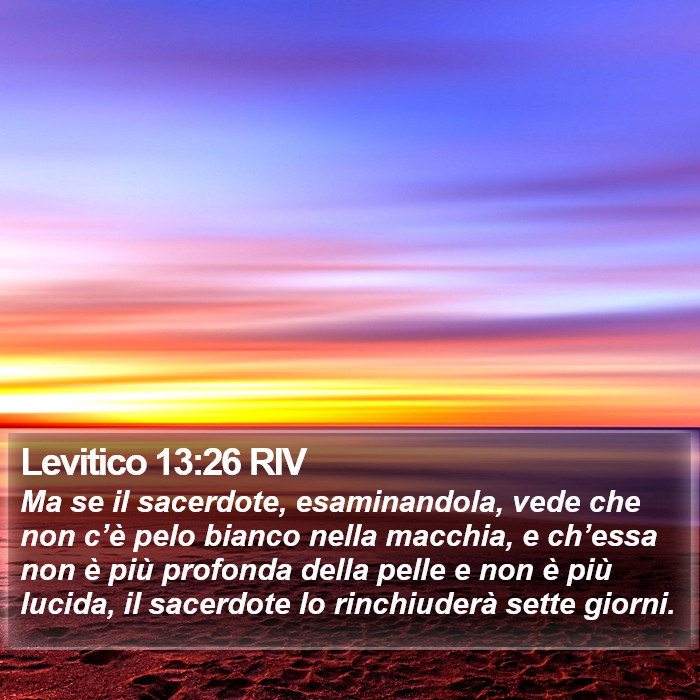 Levitico 13:26 RIV Bible Study