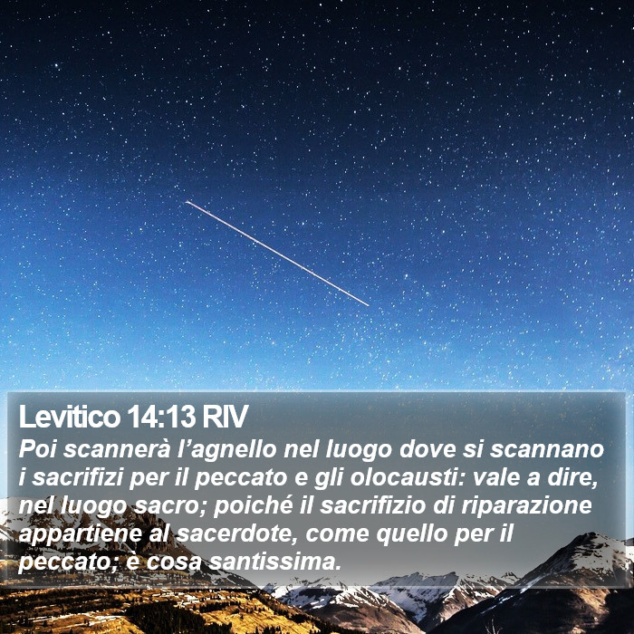 Levitico 14:13 RIV Bible Study