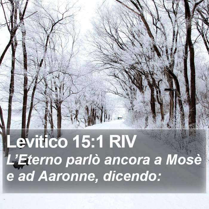 Levitico 15:1 RIV Bible Study
