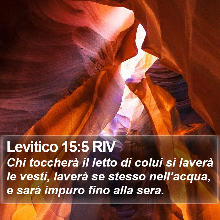 Levitico 15:5 RIV Bible Study