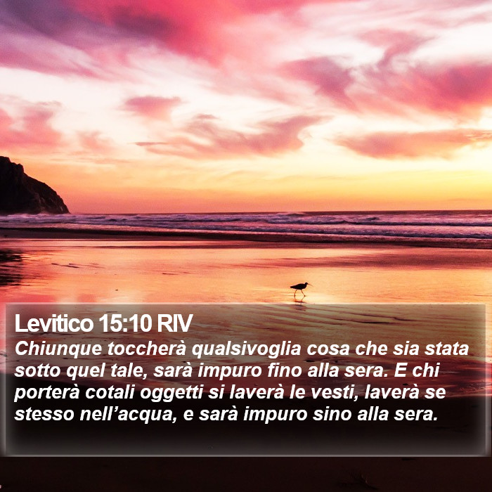 Levitico 15:10 RIV Bible Study