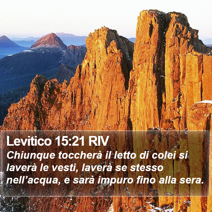 Levitico 15:21 RIV Bible Study