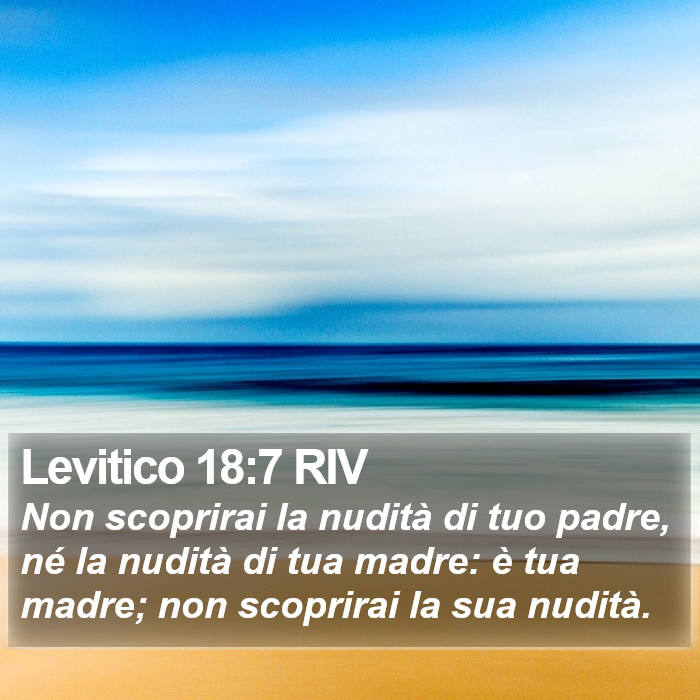 Levitico 18:7 RIV Bible Study