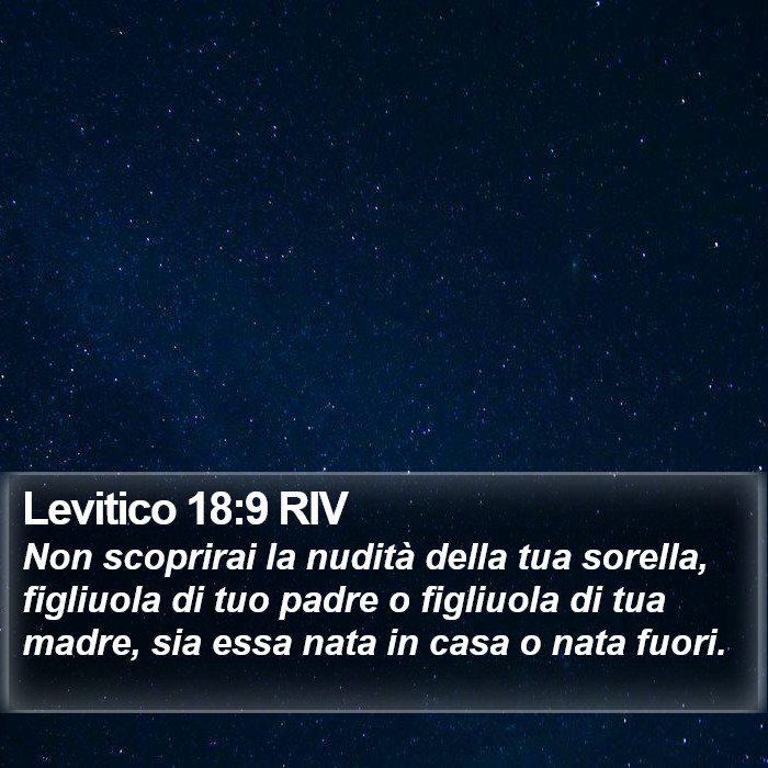 Levitico 18:9 RIV Bible Study