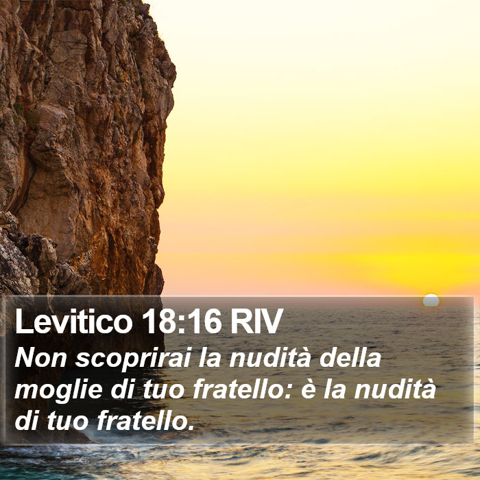 Levitico 18:16 RIV Bible Study