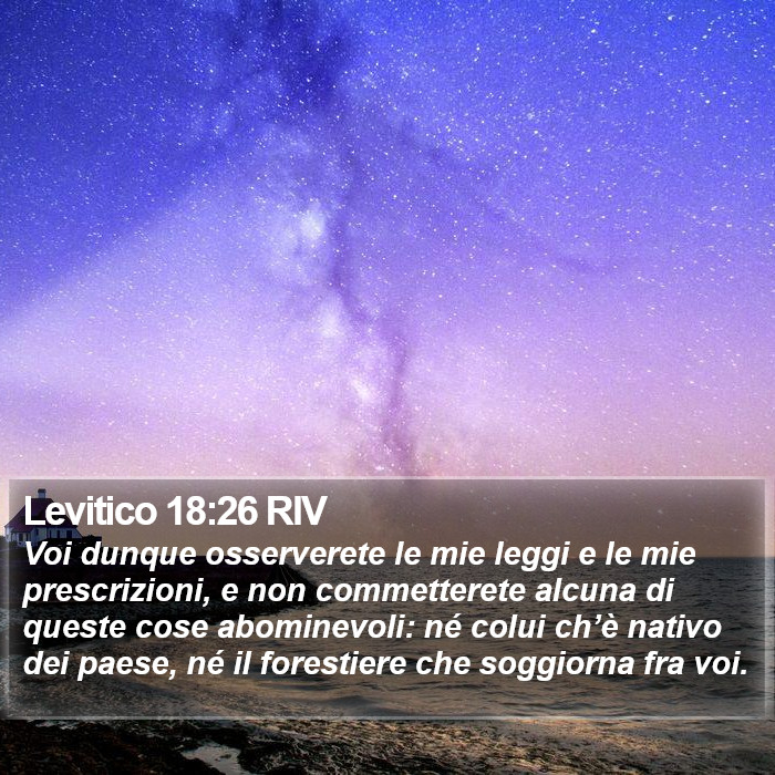 Levitico 18:26 RIV Bible Study