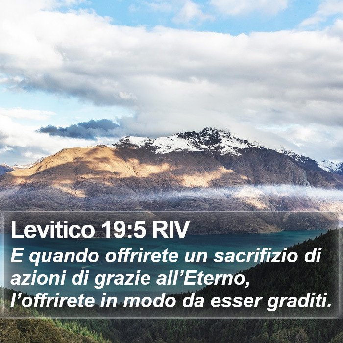 Levitico 19:5 RIV Bible Study