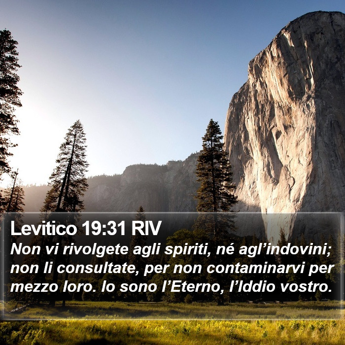 Levitico 19:31 RIV Bible Study