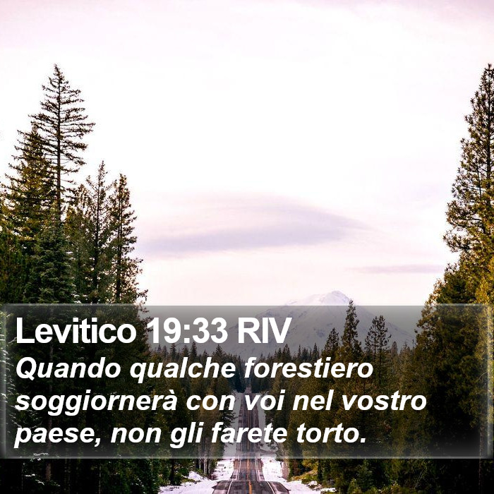 Levitico 19:33 RIV Bible Study
