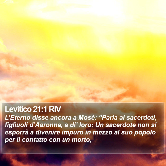 Levitico 21:1 RIV Bible Study