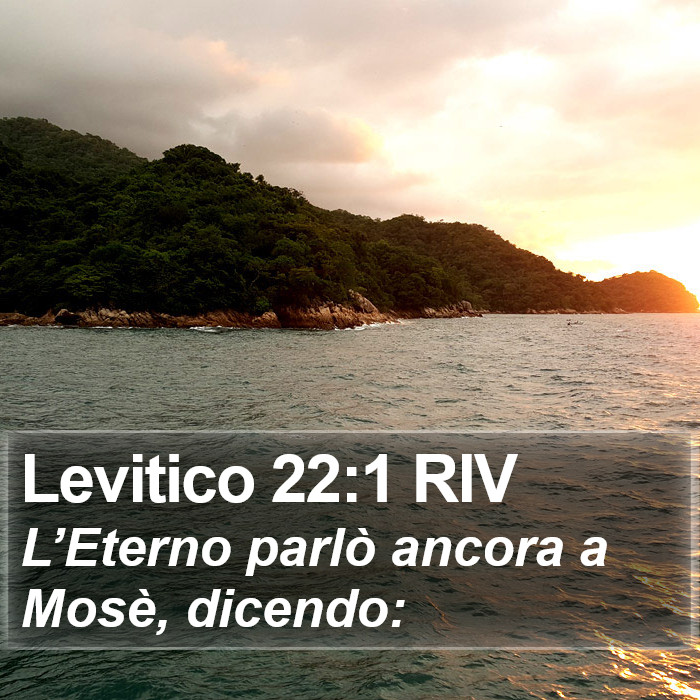 Levitico 22:1 RIV Bible Study