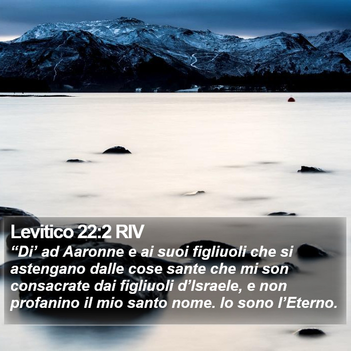 Levitico 22:2 RIV Bible Study