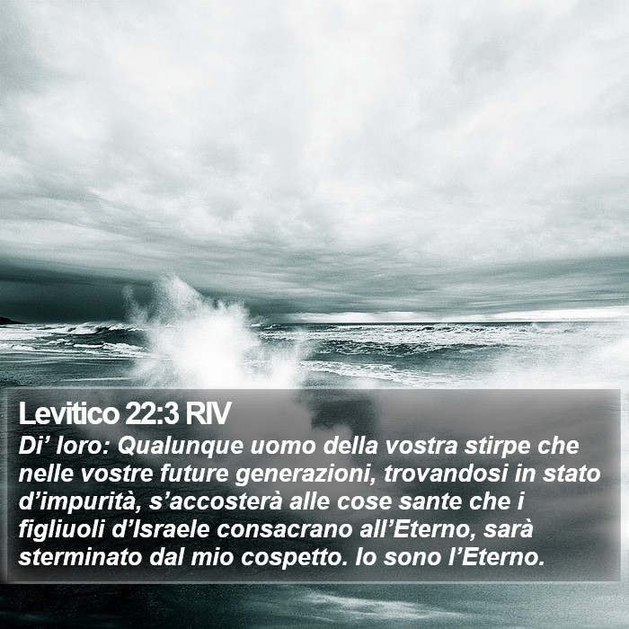 Levitico 22:3 RIV Bible Study