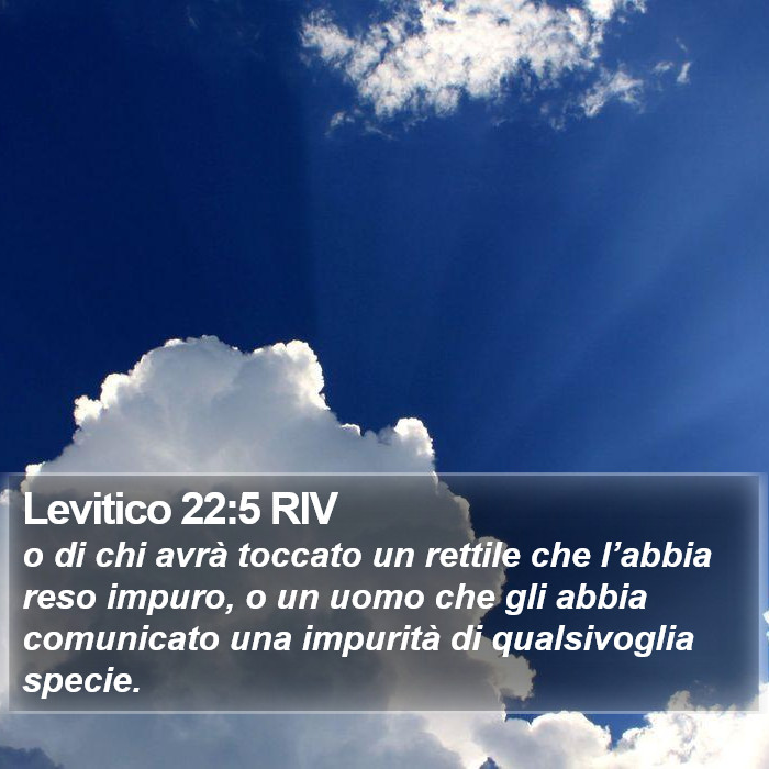 Levitico 22:5 RIV Bible Study