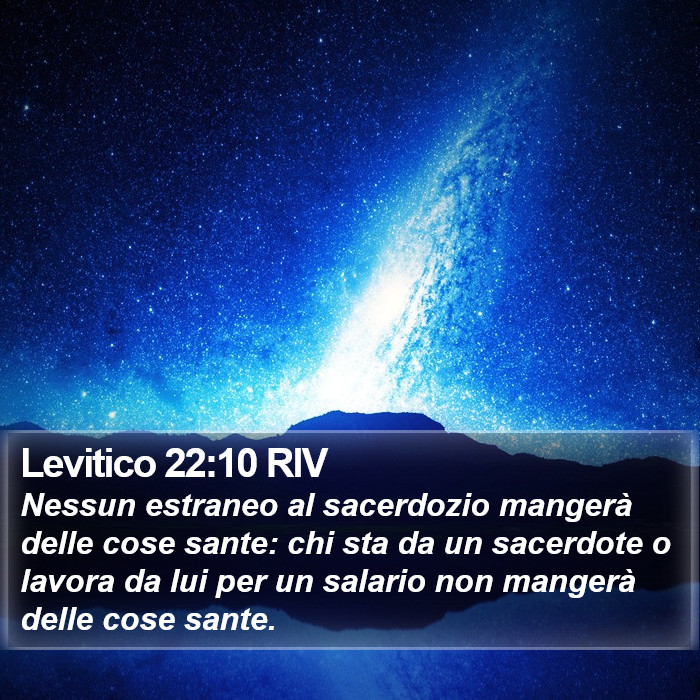 Levitico 22:10 RIV Bible Study