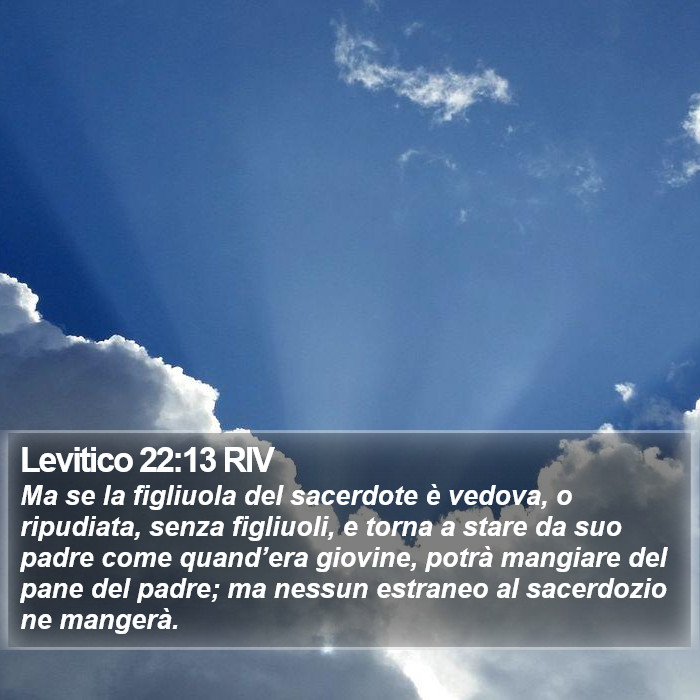 Levitico 22:13 RIV Bible Study