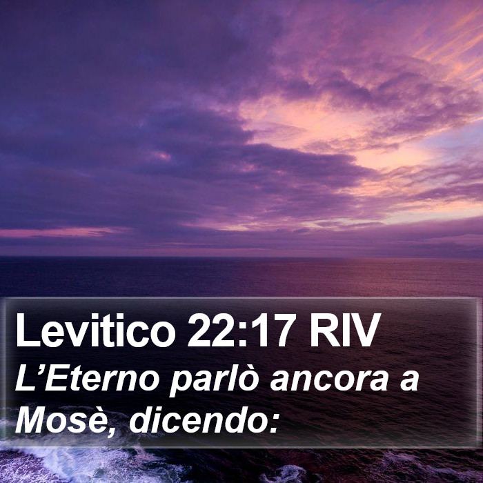 Levitico 22:17 RIV Bible Study