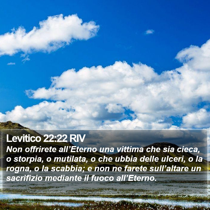 Levitico 22:22 RIV Bible Study